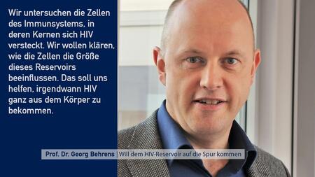  Porträtbild und Zitat von Prof. Dr. Georg Behrens anlässlich des Welt-AIDS-Tages 2021