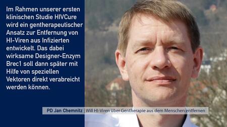 Porträtbild und Zitat von PD Jan Chemnitz anlässlich des Welt-AIDS-Tages 2021