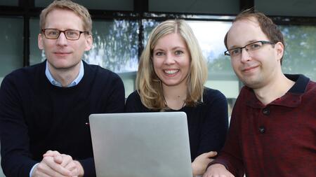 Florian Klein (li) und Team