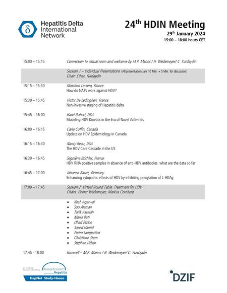 Agenda 24th HDIN Meeting