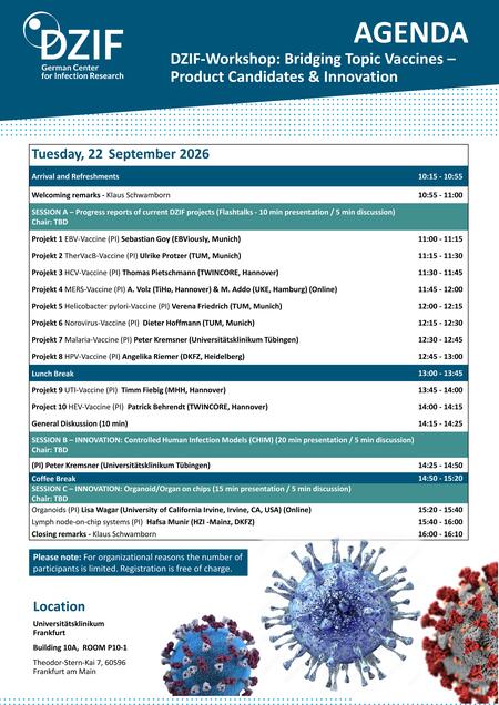 DZIF workshop: Bridging Topic "Vaccines"