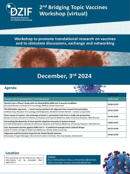 Bild Programme 2. Bridging Topic Vaccines Workshop 