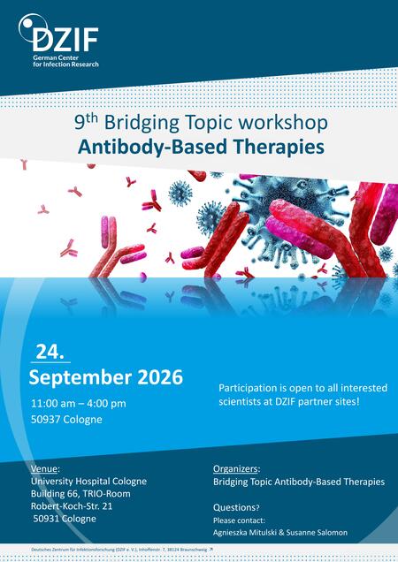 9. Workshop des Brückenthemas "Antikörper-basierte Therapien"