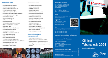 Flyer Clinical Tuberculosis 2024 Borstel