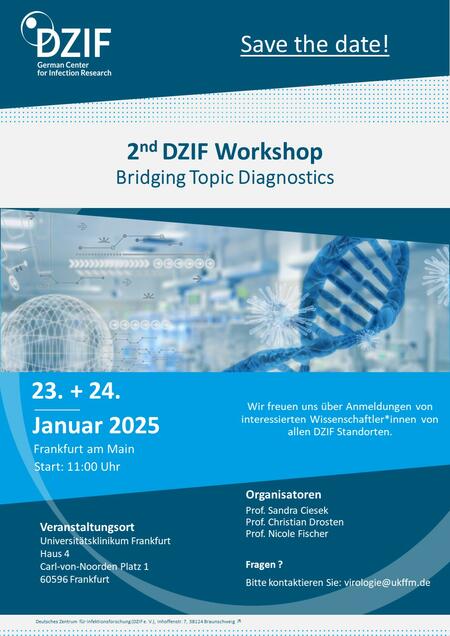 Save the date Plakat Bridging Topic Diagnostics Workshop