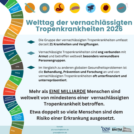Welttag der vernachlässigten Tropenkrankheiten 2026: Unsichtbare Realitäten: Kunst, Politik und Konflikte. Ein Kampf gegen vernachlässigte Tropenkrankheiten