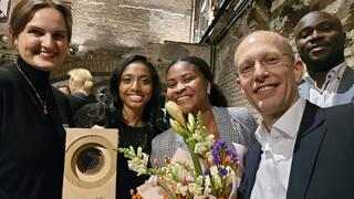 Michael Ramharter and his team at the award ceremony