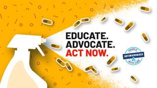 Banner der WHO zur World AMR Awareness Week 2024